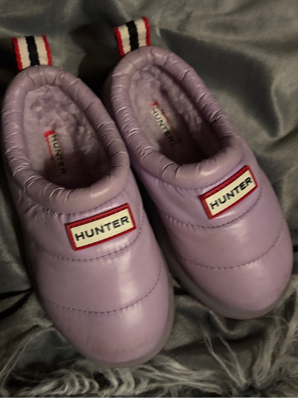 Hunter Kids Lavender Puffer Slip-On Shoes
